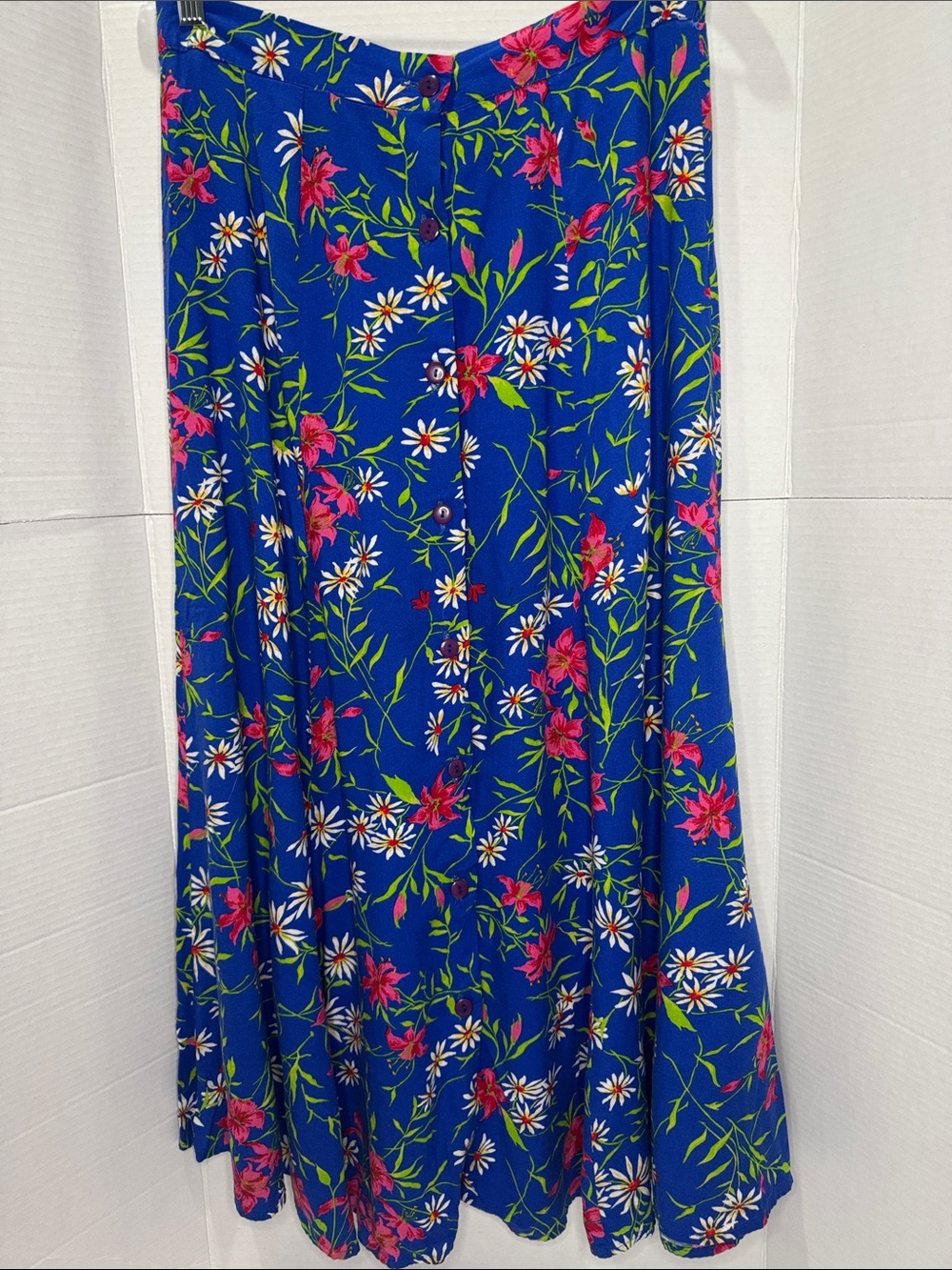 Vintage 90’s Paper Tag Floral Whimsy Flowy Maxi Skirt